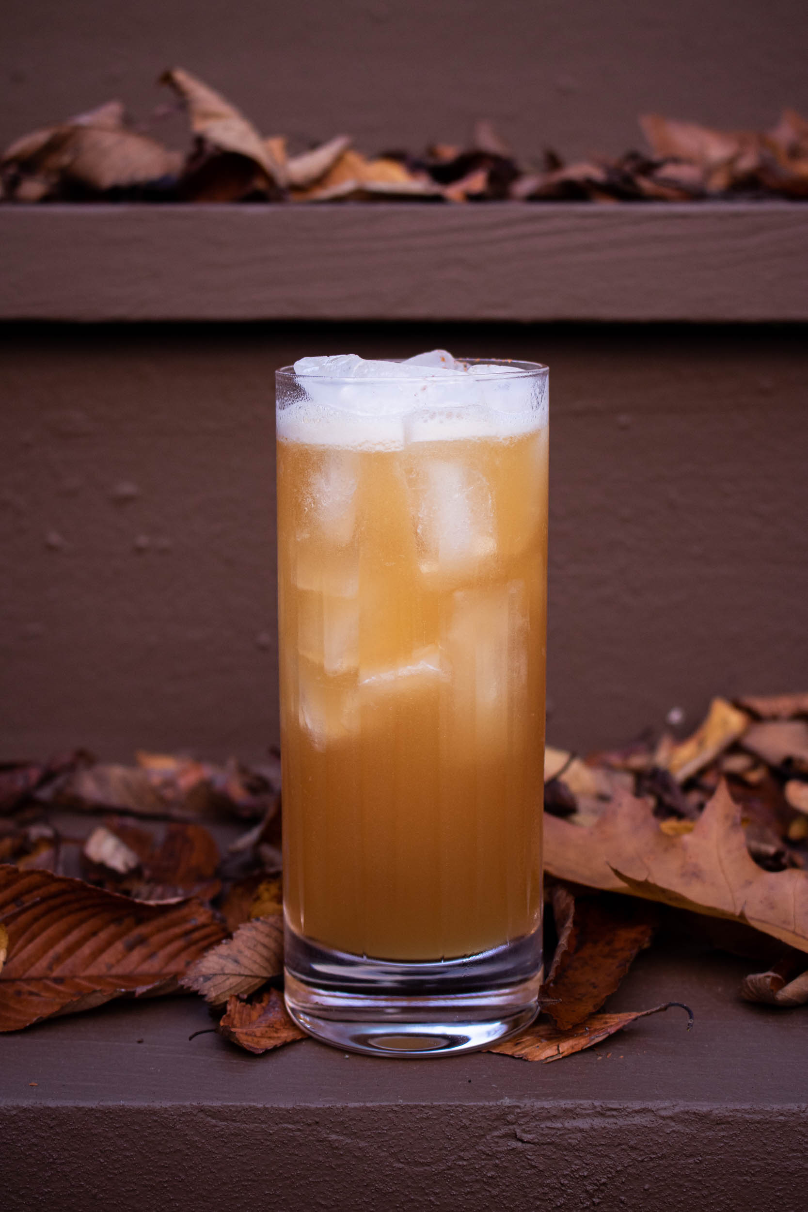 Apple Spice Harvest Cocktail on Steps